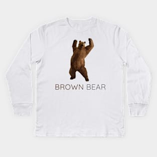 Brown Bear, Grizzly bear, Ursus arctos Kids Long Sleeve T-Shirt